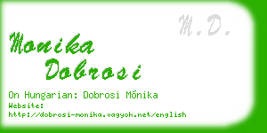 monika dobrosi business card