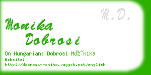 monika dobrosi business card